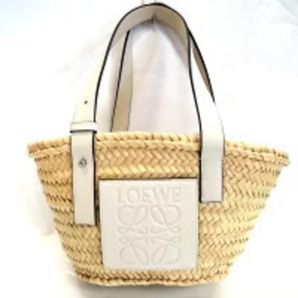 Loewe handbag basket bag Anagram beige white
